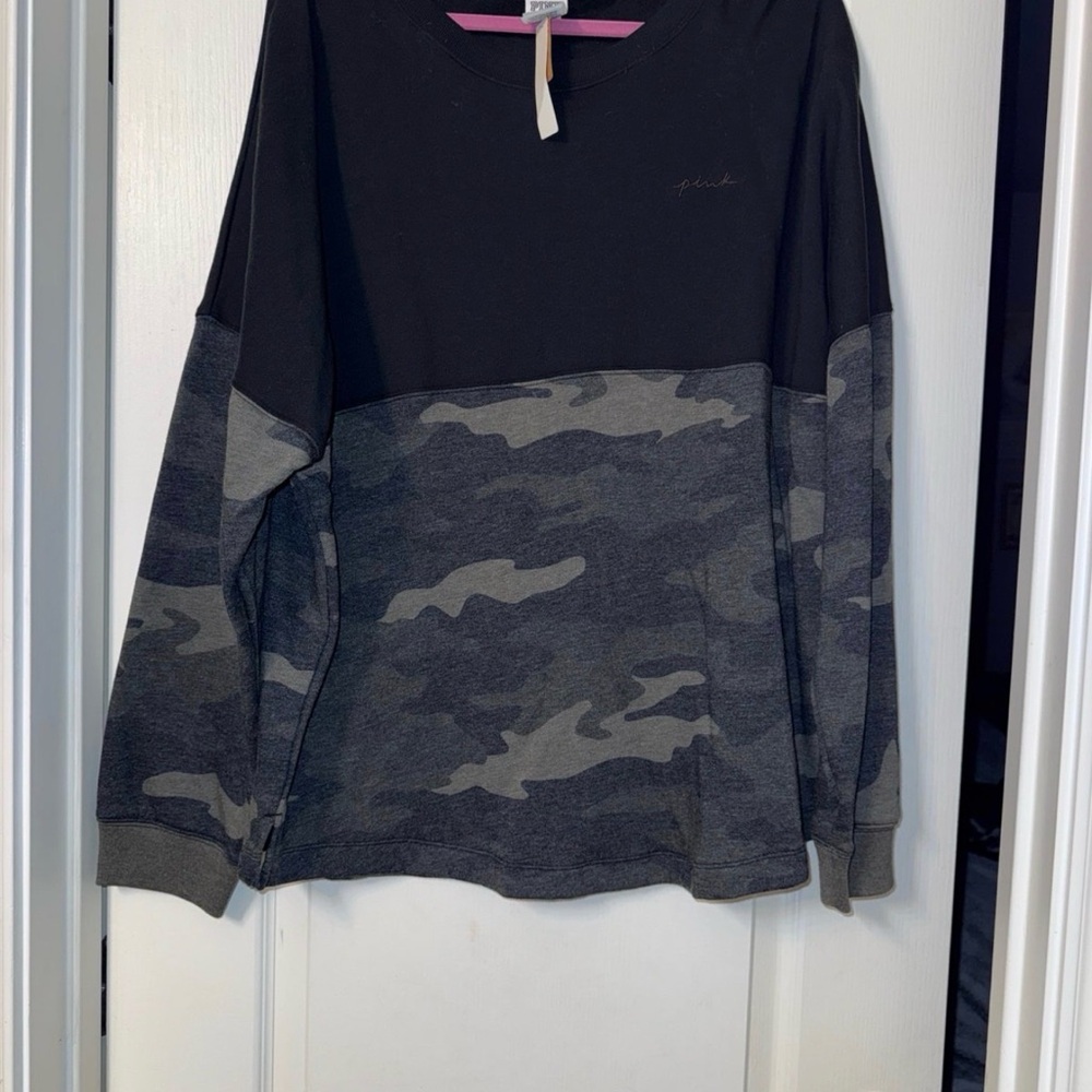 Black and Gray Camo Sweatshirt